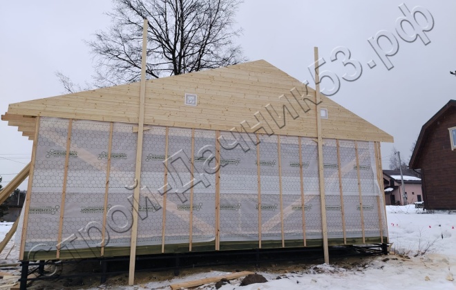 4 Каркасно-щитовой дом Д-23, 9х9м, 81 М², Ленинградская область, Приозёрский район, Громовское сельское поселение ( (20)